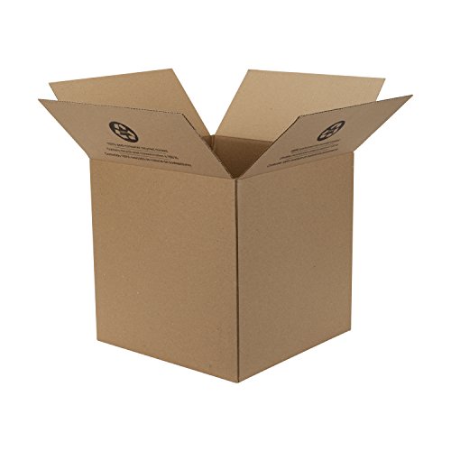 Duck Brand Kraft Corrugated Shipping Boxes, 14 x 14 x 14, Brown, 6-Pack 280349