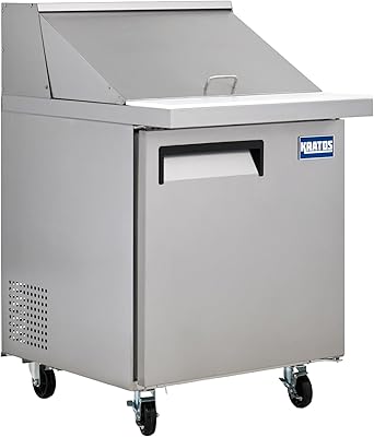 Kratos Commercial Refrigerator, Mega Top Sandwich and Salad Prep Table, 9 pan, 28 W 67K-034