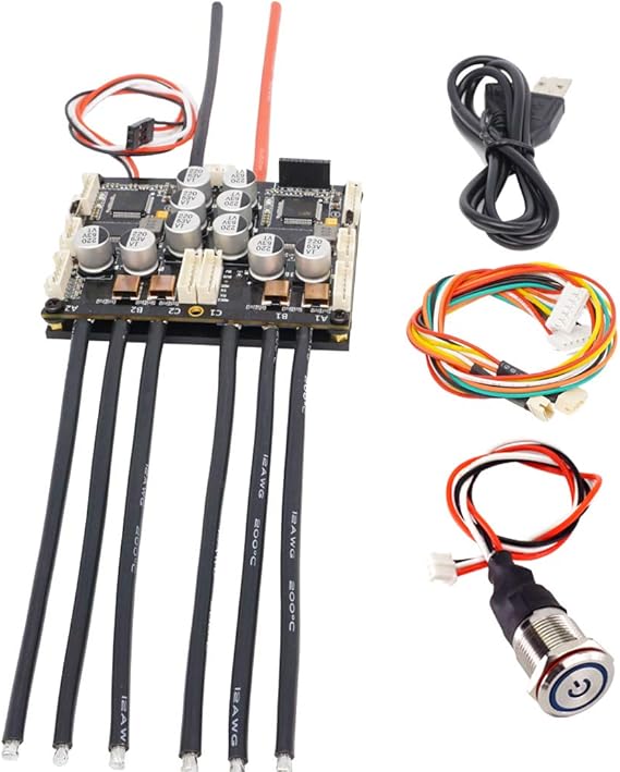 FLIPSKY Dual FSESC 4.20 Plus Based on ESC with Anti-Spark Switch Integrated Anodized Aluminum Heatsink Skateboard Electric Speed Controller E-Bike Longboards Skateboarding DIY ESC