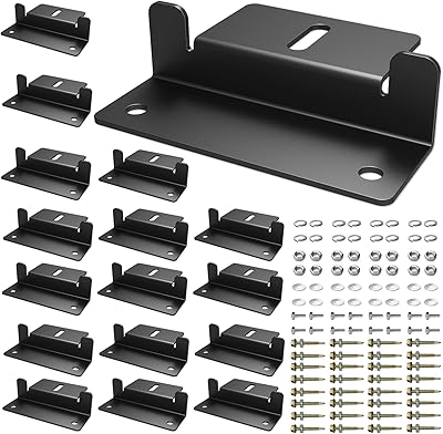16 PCS Solar Panel Mounting Z Brackets,Lightweight Aluminum Solar Panel Mounting Brackets for RVs, Trailers, Boats, Vans, Campers